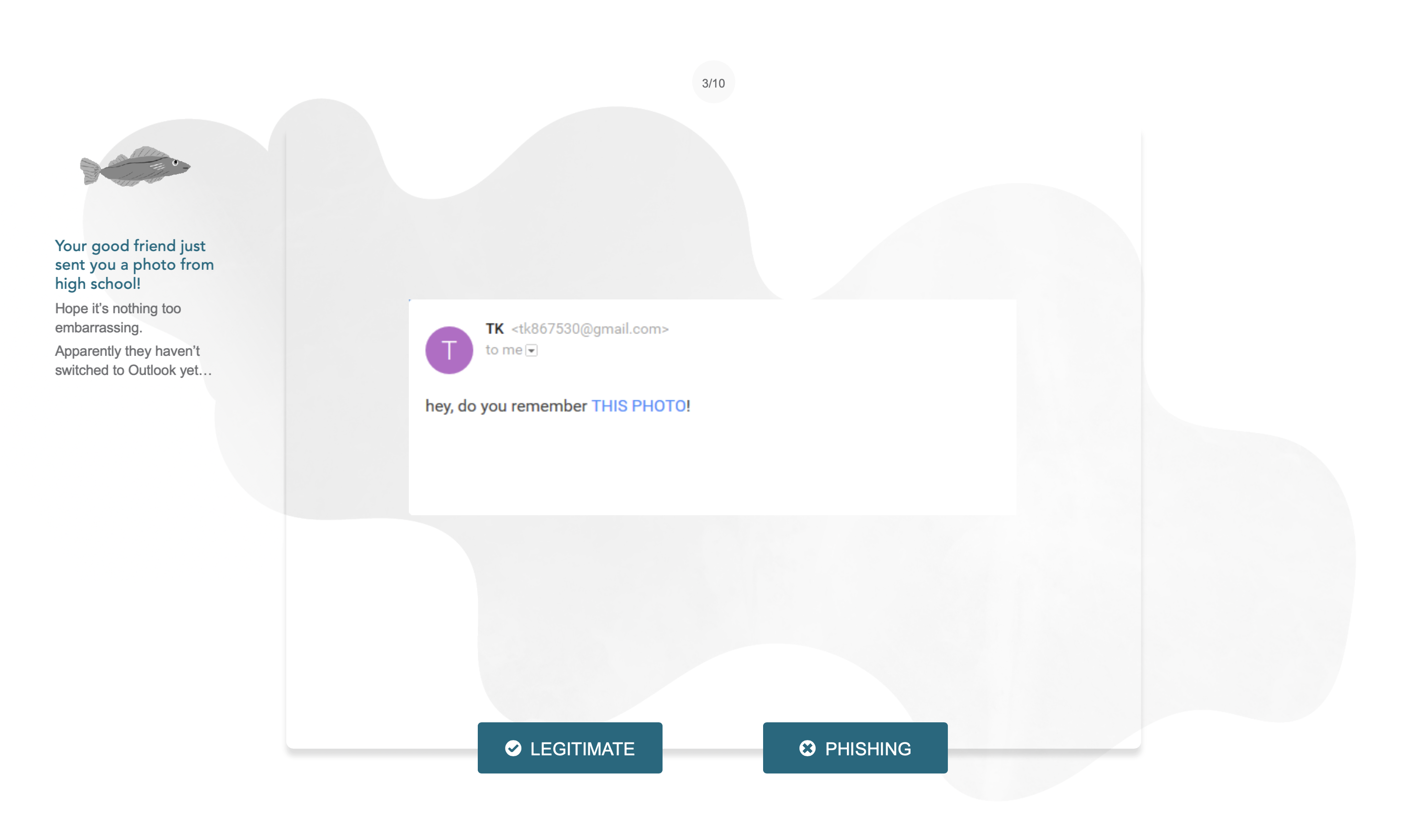 A sample phishing email.
